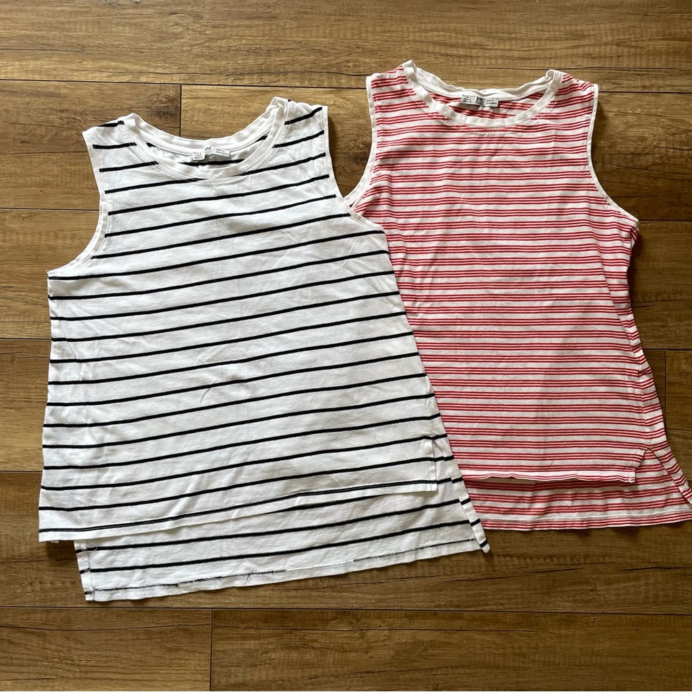 EUC Zara High-lo basic tank tops